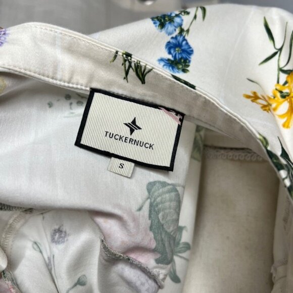 Tuckernuck Fresh Bud Royal Shirt Floral Mini Dress Button Front Women's Small - Picture 12 of 12
